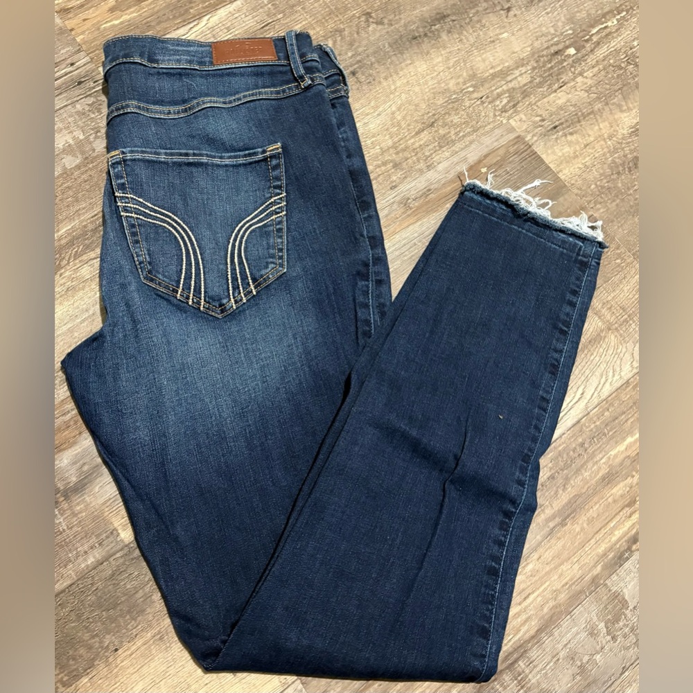 Hollister Blue Skinny with Ripped Design